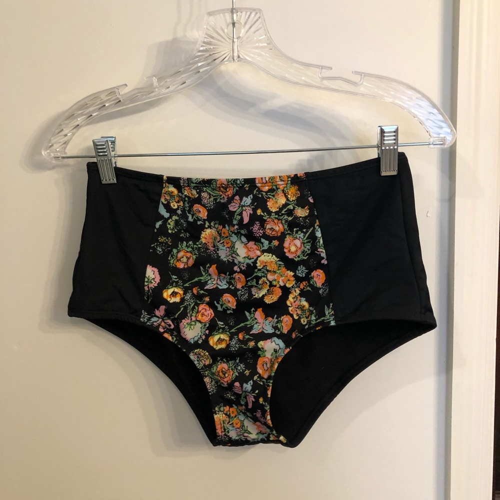 Floral High-waisted Bikini Bottoms